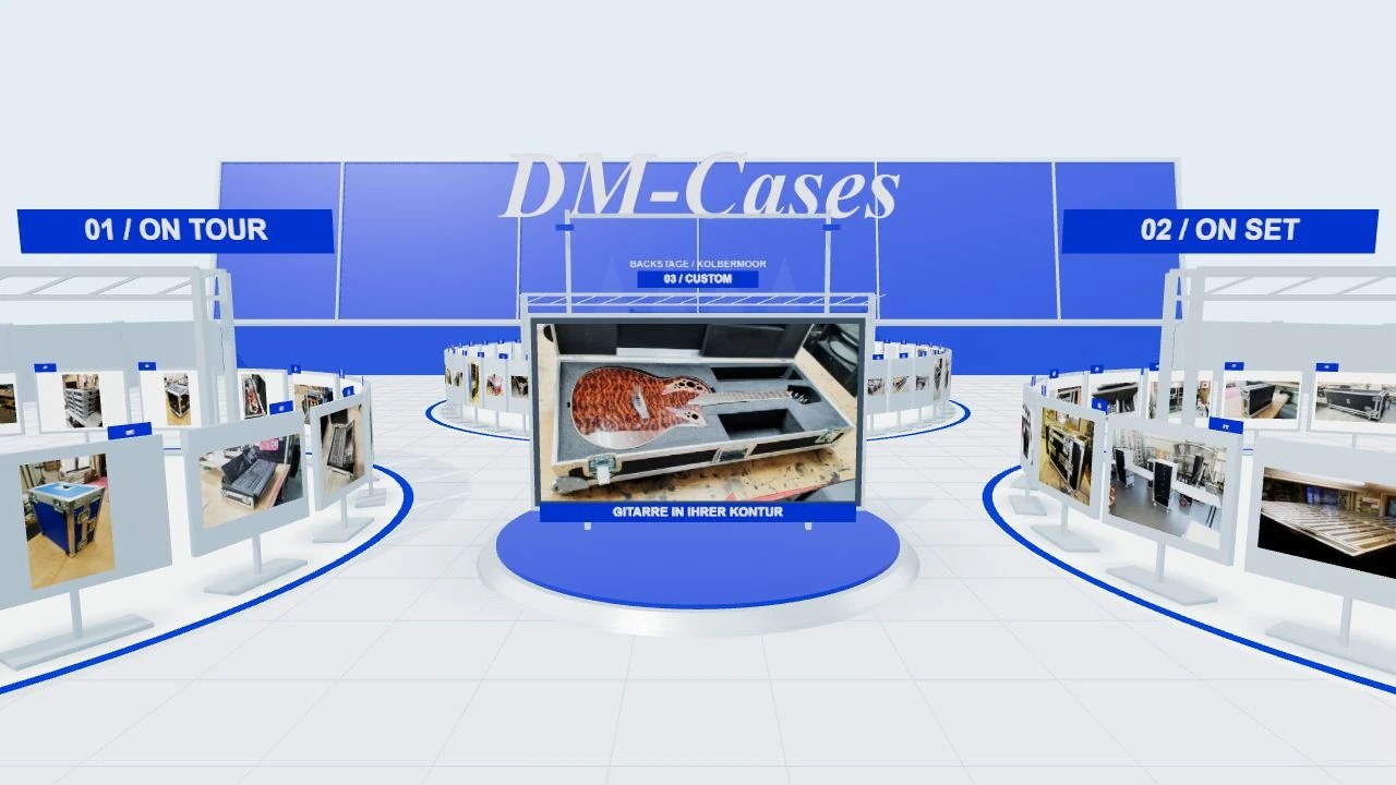 Vorschau der begehbaren DM-Cases-Referenzhalle